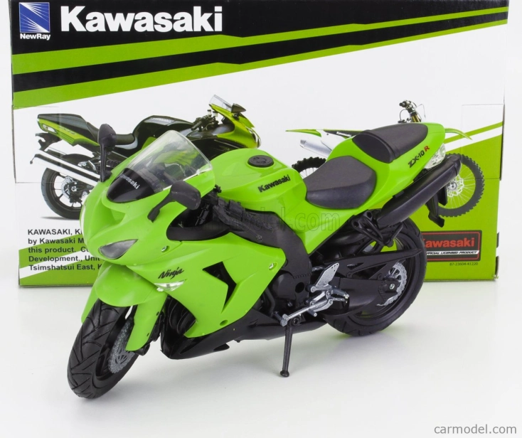 Newray Kawasaki Ninja Zx-10r 2006 1:12 Zelená Černá