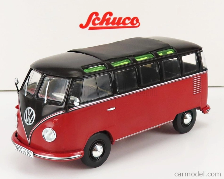 Schuco Volkswagen T1b Samba Minibus 1962 1:32 Červená Černá