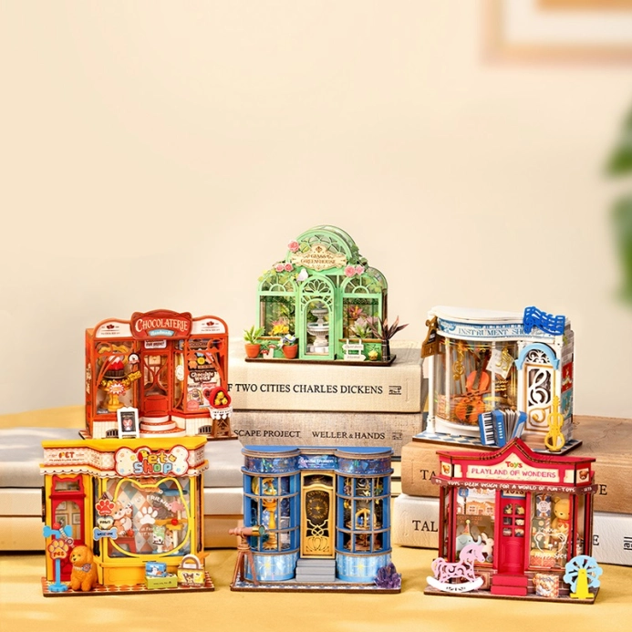 RoboTime 3D dřevěná skládačka Miniatura domečku mini Hračkářství