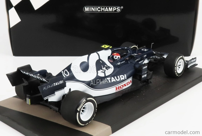 Minichamps Alpha tauri F1  At02 Honda Ra620h Team Alpha Tauri N 10 3rd Azerbaijan Gp 2021 Pierre Gasly 1:18 Bílá Modrá