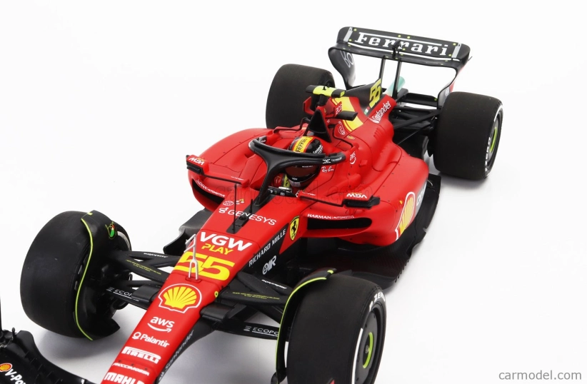 Bbr-models Ferrari F1 Sf-23 Team Scuderia Ferrari N 55 Pole Position 3rd Monza Italy Gp 2023 Carlos Sainz 1:18 Červená Černá Žlutá