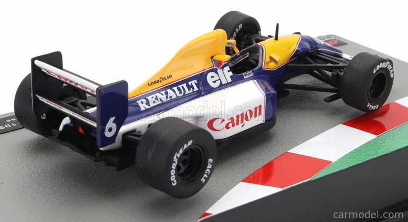 Edicola Williams F1 Fw14b Renault N 6 Sezóna 1992 Riccardo Patrese 1:43 Modrá žltá biela