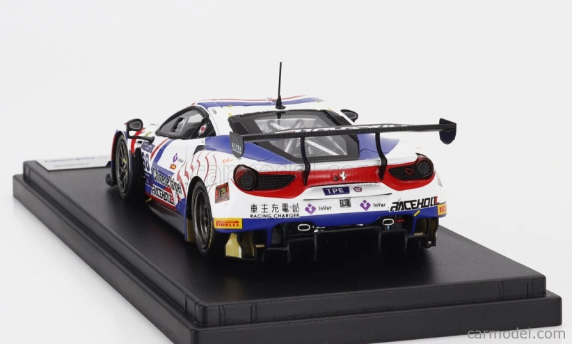 Looksmart Ferrari 488 Gt3 Evo 3.9l Turbo V8 Team Chinese Taipei N 68 Fia Motorsport Games Gt Sprint Cup Paul Ricar 2022 Evan Chen 1:43 Bílá Modrá
