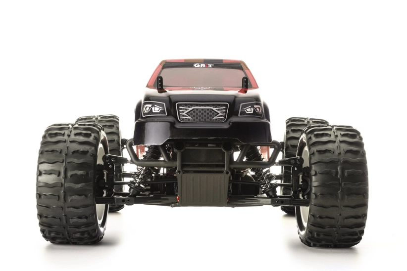 HiMOTO Monster EMXT GRIT 1:10 elektro RTR set 2,4 GHz (červené kostky) - Použitý