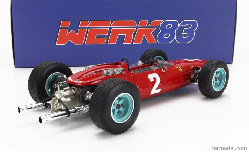 Werk83 Ferrari F1 158 Team Scuderia Ferrari N 2 World Champion Winner Monza Italy Gp 1964 John Surtees 1:18 Red