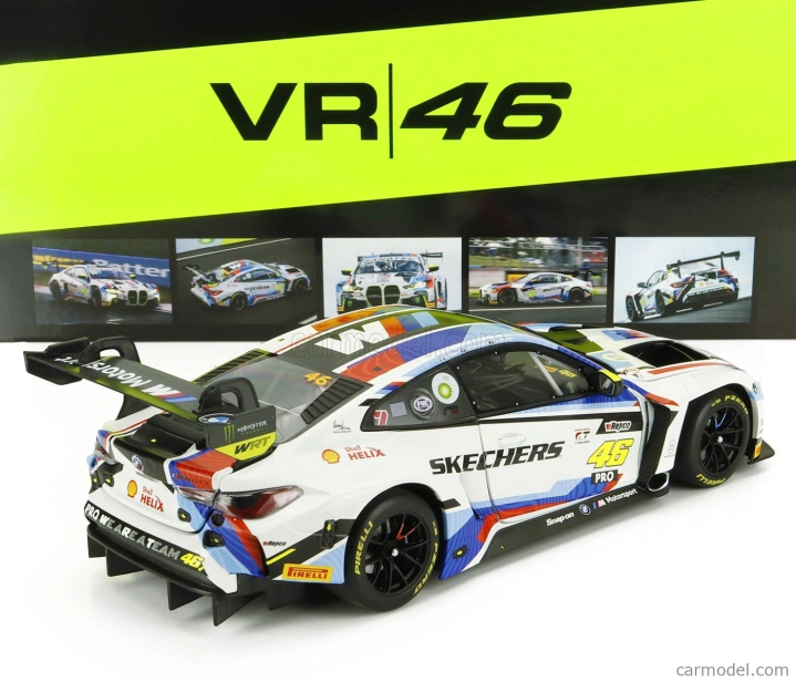 Minichamps BMW 4-series M4 Gt3 Team Wrt N 46 12h Bathurst 2024 Valentino Rossi - Maxime Martin - Raffaele Marciello 1:18 Bílá