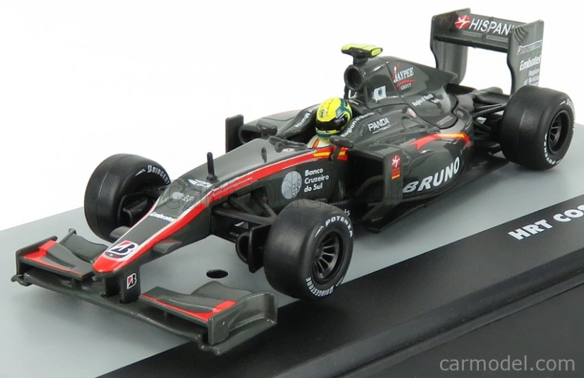 Edicola HRT F110 Cosworth N 21 Brazilian Gp 2010 Bruno Senna 1:43 Grey Met Red