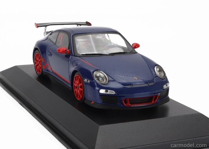 Minichamps Porsche 911 997-2 Gt3 Rs 3.8 Coupe 2009 - Red Wheels 1:43 Blue