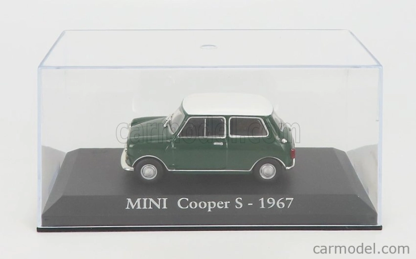 Edicola Mini Cooper S 1967 - Con Vetrina - With Showcase 1:43 Zelená Bílá