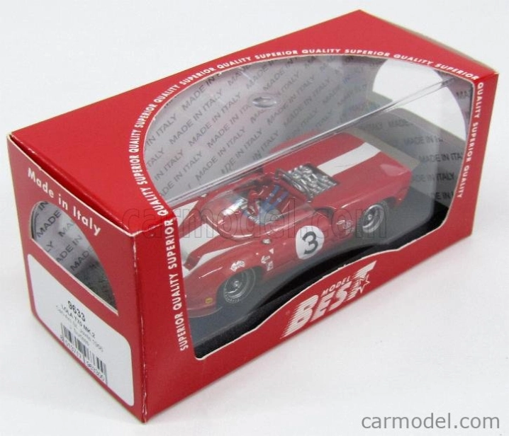 Najlepší model Lola T70 Mk2 Spider N 3 Víťaz Can-am St Jovite 1966 J.surtees 1:43 Červená