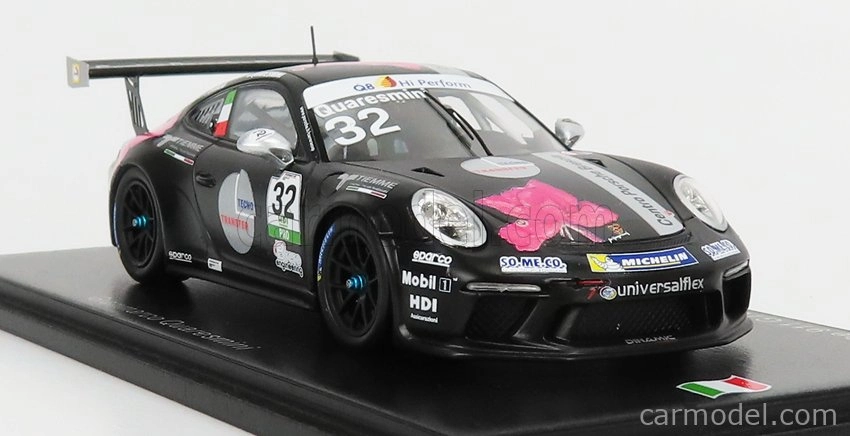 Spark-model Porsche 911 991 Gt3 N 2 Porsche Carrera Cup Italy Champion 2018 G.quaresmini 1:43 Černá Bílá Červená