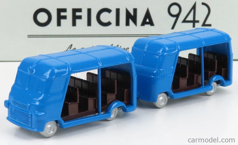 Officina-942 Fiat 1100 Elr Autotreno Visitatori Fiera Del Levante Carrozzeria Romanazzi 1953 1:76 Modrá