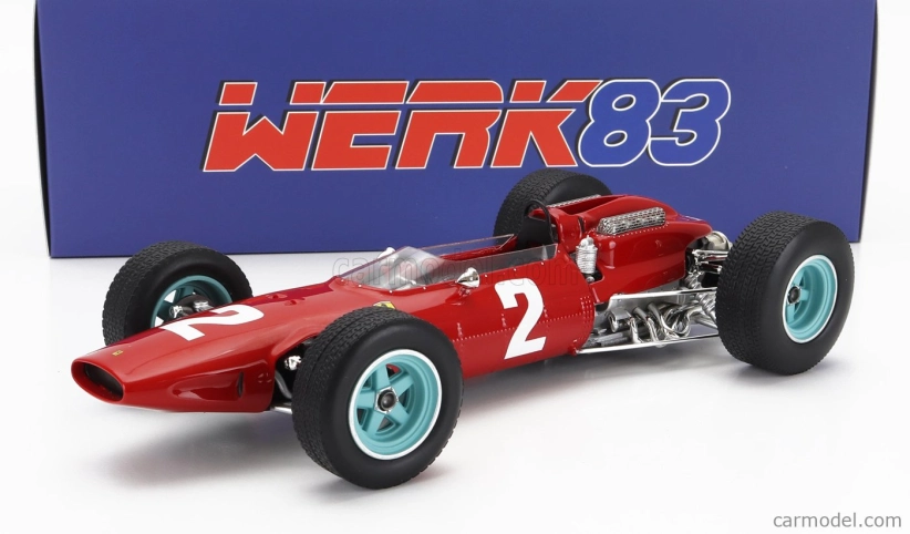 Werk83 Ferrari F1 158 Team Scuderia Ferrari N 2 World Champion Winner Monza Italy Gp 1964 John Surtees 1:18 Red