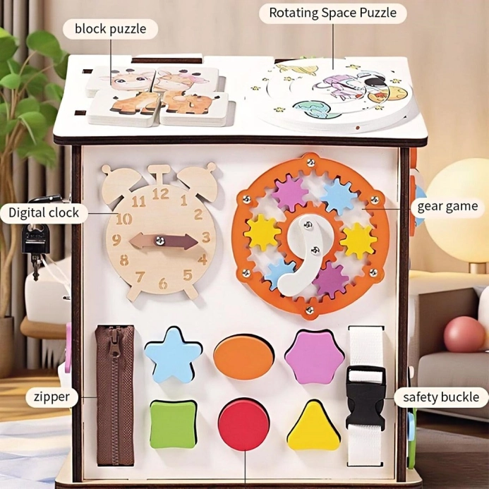 2Kids Toys Activity board Domček biely – poškodený obal