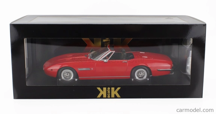 Maserati Ghibli Spider Cabriolet Open 1970 v mierke Kk - Ráfiky - Cerchio A Raggio 1:18 Red