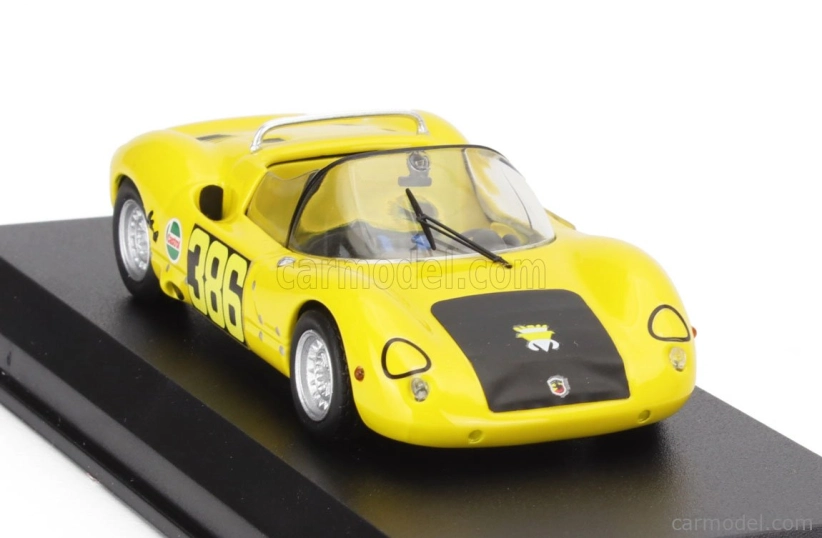 Best-model Fiat Abarth 1000sp Spider N 386 Trieste Opicina 1970 Mauro Baldi 1:43 Žlutá Černá