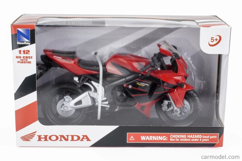 Newray Honda Cbr 600r 2003 1:12 Červená Černá