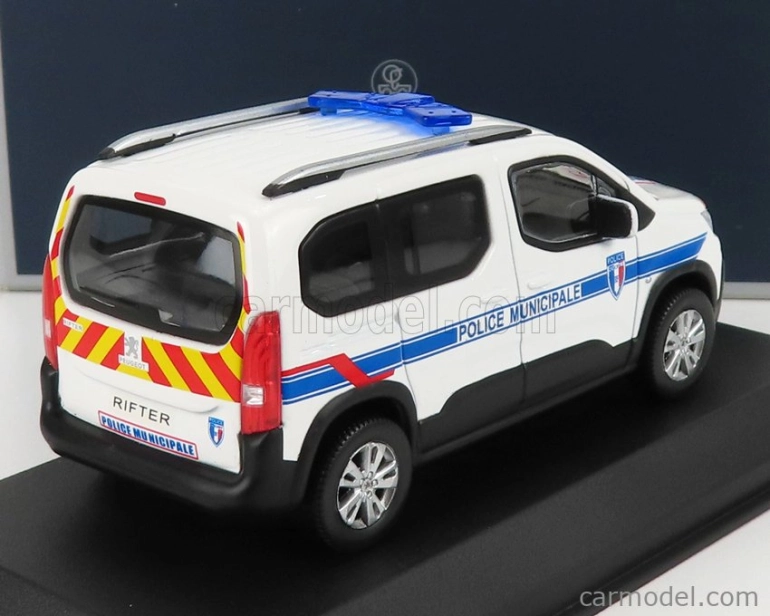 Norev Peugeot Rifter Police Municipale 2019 1:43 Biela modrá červená žltá