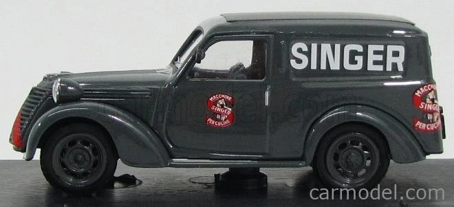 Brumm Fiat 500c Furgone Van Veicolo Commerciale Publicitaire Singer Agenzia Catanzaro 1950 1:43 Grey