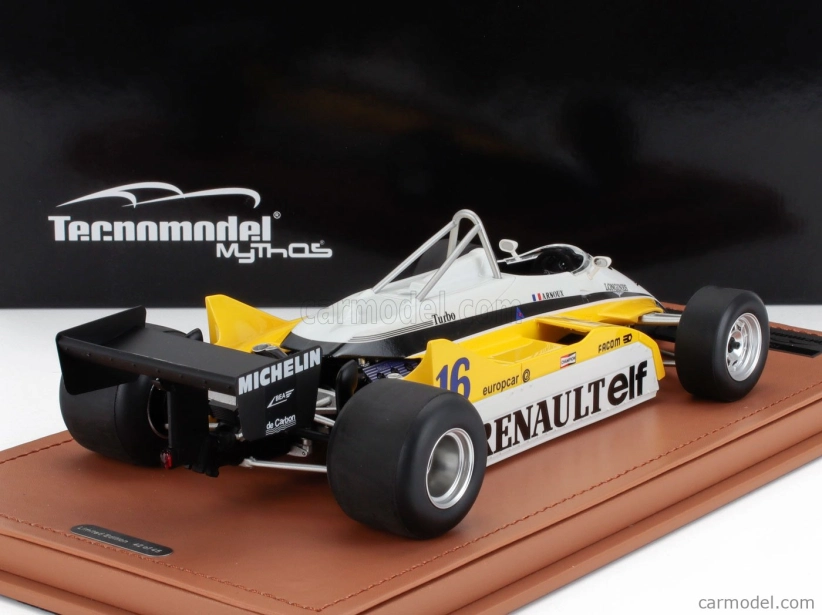 Tecnomodel Renault F1  Re30b V6 Turbo Team Renault Elf N 16 Winner Italy Gp 1982 Rene Arnoux 1:18 Bílá Žlutá Černá