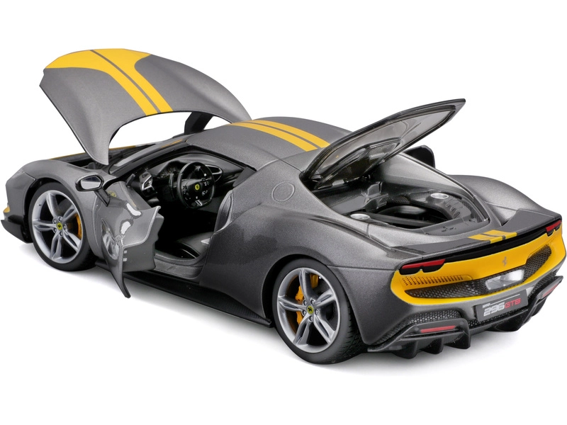 Bburago Ferrari 296 Gtb Assetto Fiorano 2022 1:18 Šedá Žlutá