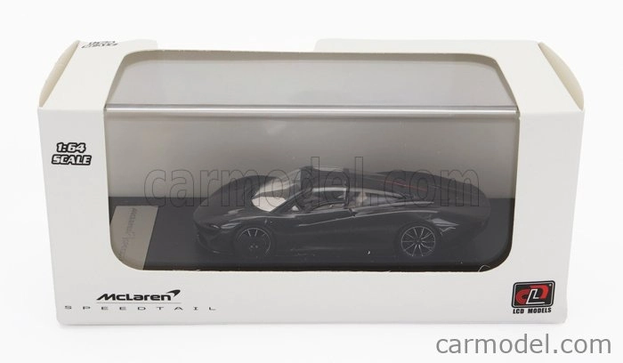 LCD model Mclaren Speedtail 2019 1:64 Black Carbon Fiber