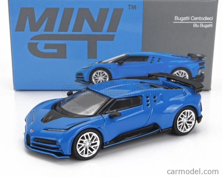 Mini GT 1/64 Bugatti Centodieci Blu Bugatti – Edition Limitée, Boîte Scellée, Modèle De Prestige Mini GT Boite Scellée