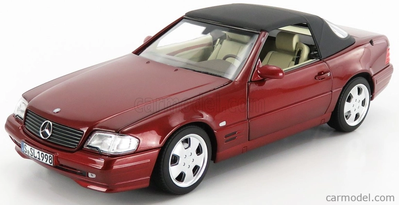 Red Sl500 R129 Norev Mercedes benz Sl-class Sl500 (r129) Spider Hard-top 1998 1:18 Red ...