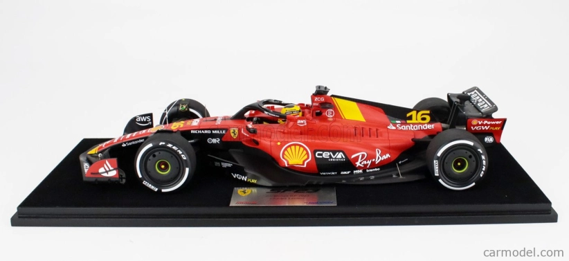 Looksmart Ferrari F1  Sf-23 Team Scuderia Ferrari N 16 Monza Italy Gp 2023 Charles Leclerc 1:18 Červená Černá