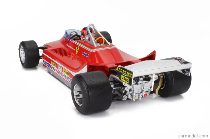 Bburago Ferrari F1  312t4 N 12 Winner South Africa Gp Kyalami (with Pilot) 1979 Gilles Villeneuve 1:18 Red