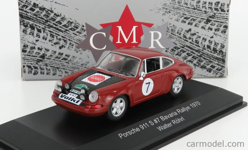 Cmr Porsche 911s N 7 Rally Bavaria 1970 W.rohrl 1:43 Bordeaux Black