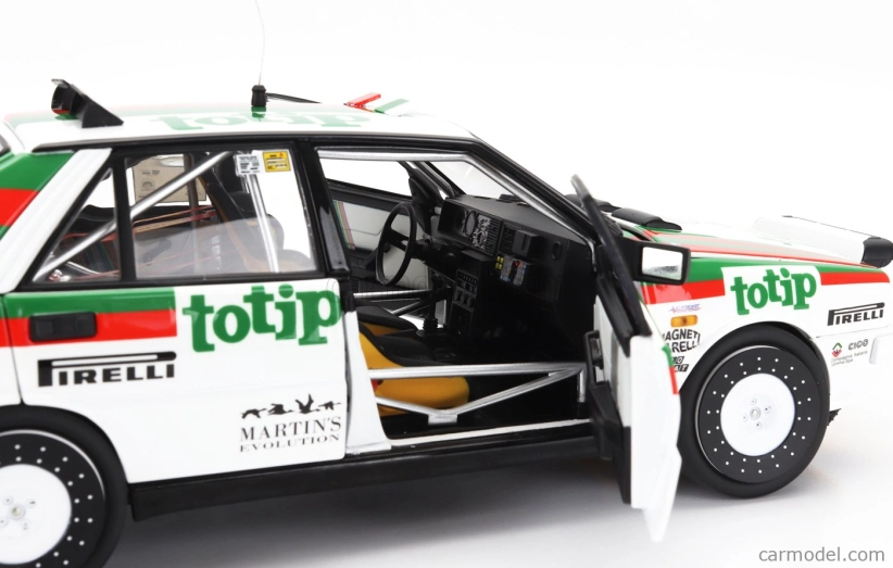 Kyosho Lancia Delta Hf Integrale 4wd (night Version) Team Lancia Totip N 1 Winner Rally Targa Florio 1987 Dario Cerrato - Giuseppe Cerri 1:18 Bílá Červená Zelená
