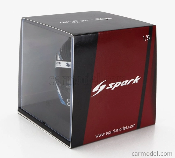 Spark-model Bell helmet F1 Casco Helmet Alfa Romeo C43 Team Stake N 77 Season 2023 Valtteri Bottas 1:5 2 Tóny Modré