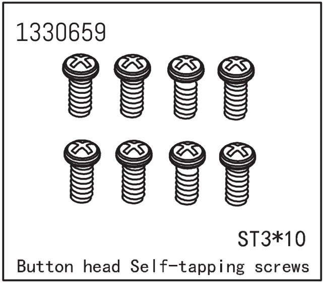 1330659 - Button Head self-tapping Screws ST3*10 (8)