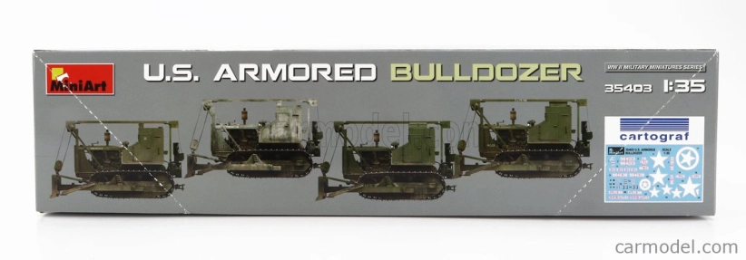 Miniart Tank Bulldozer U.s. Armored Military Cingolato 1945 1:35 /