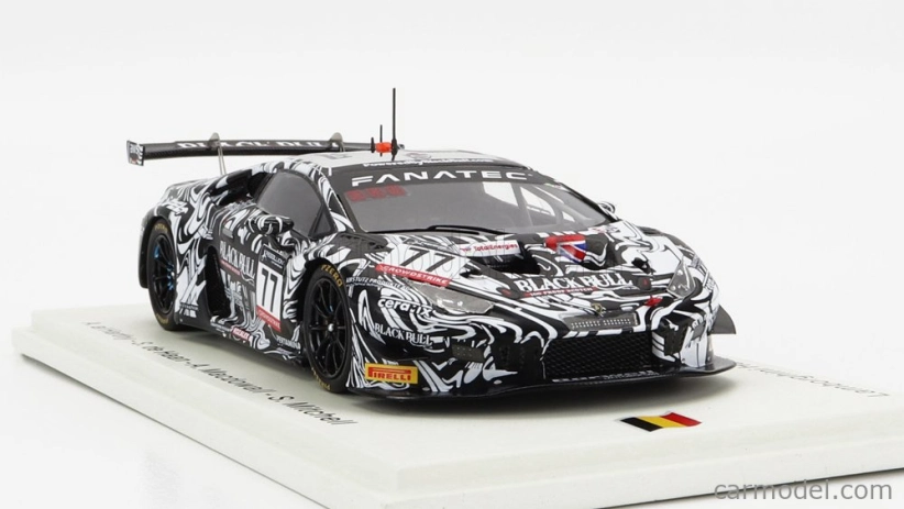 Spark-model Lamborghini Huracan Gt3 Evo Team Barwell Motorsport N 77 24h Spa 2022 A.al Harthy - S.de Haan - A.macdowall - S.mitchell 1:43 Černá Bílá