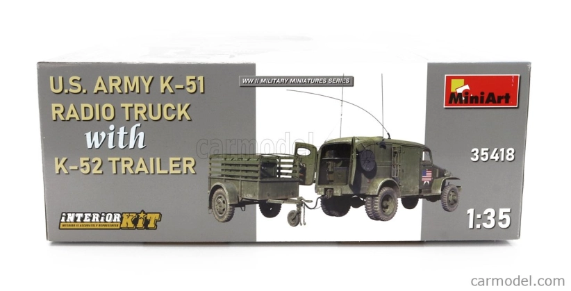 Miniart Chevrolet K-51 Radio Truck s prívesom K-52 Usa Army 1951 1:35 /