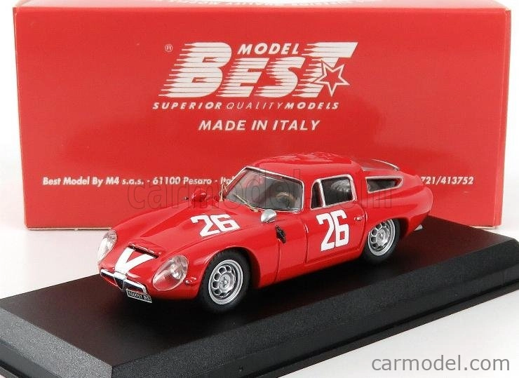 Najlepší model Alfa romeo Tz1 N 26 1000km Monza 1965 Pianta - Sala 1:43 Red