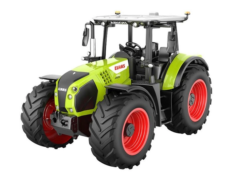 RC traktor Claas Arion 660 s prívesom pre zvieratá 1:24