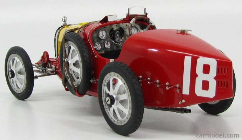 Cmc Bugatti T35 N 18 National Colour Project Spain 1924 1:18 Červená Žlutá