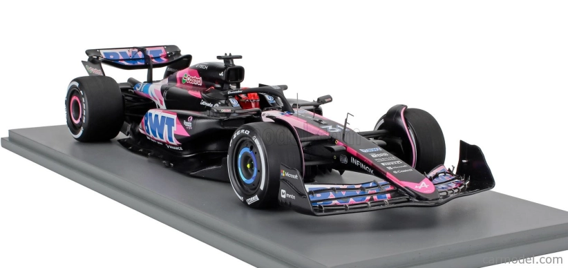 Spark-model Alpine F1 A524 Team Bwt Alpine N 31 Bahrain Gp 2024 Esteban Ocon 1:18 Black Blue Pink