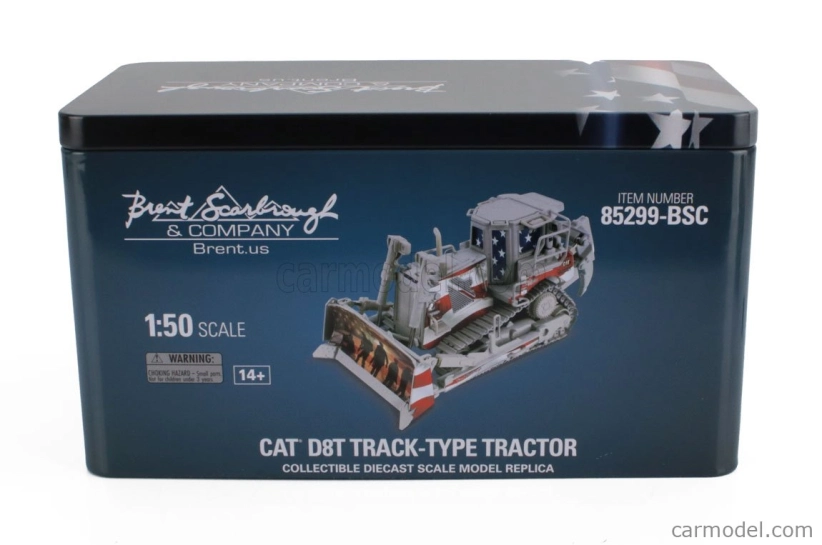Dm-models Caterpillar Catd8t Ruspa Cingolata - Scraper Track Type Tractor 1:50 Šedá Bílá