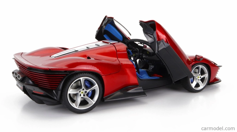Bburago Ferrari Daytona Sp3 Spider Open Roof 2022 1:18 Rosso Magma – matná červená