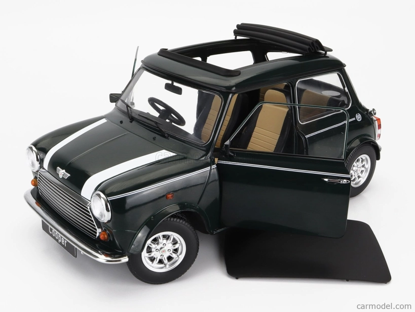 Mini Cooper Sunroof Rhd 1992 v mierke 1:12 tmavo zelená biela