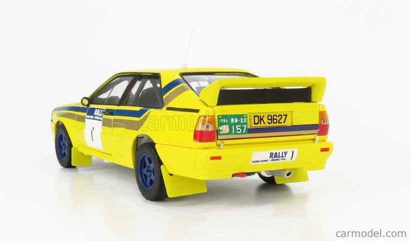 Sun-star Audi Quattro (night Version) N 1 Winner Rally Hong Kong-beijing 1986 Stig Blomqvist - Bruno Berglund 1:18 Žlutá Modrá
