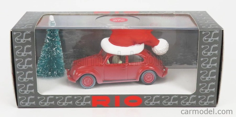 Rio-models Volkswagen Beetle Maggiolino 1958 - Christmas Edition 2022 - Natale 2022 1:43 Red