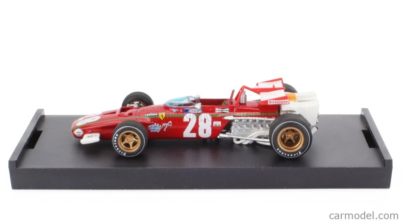 Brumm Ferrari F1  312b N 28 Belgium Gp 1970 Ignazio Giunti 1:43 Červená Bílá