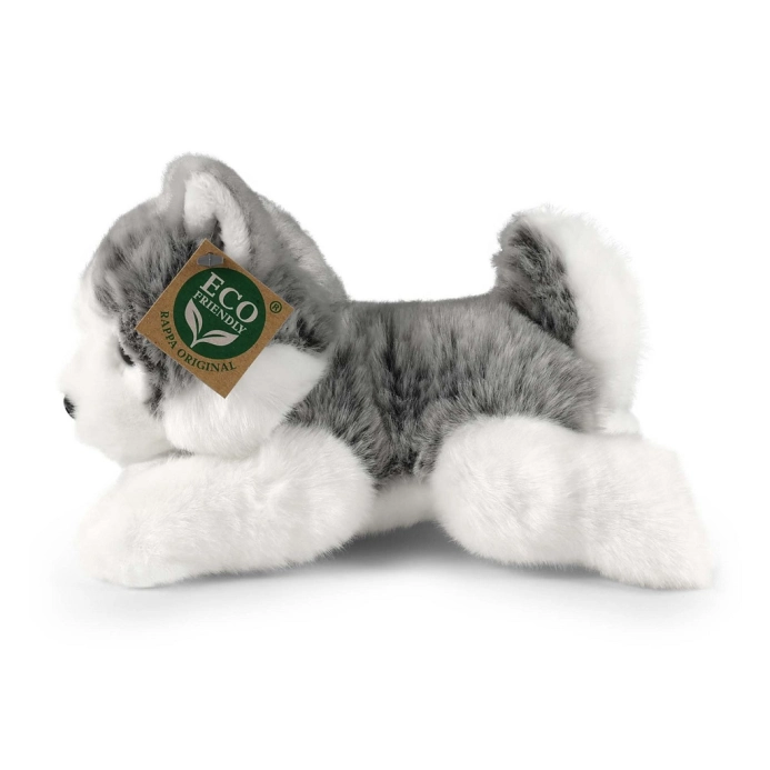 Rappa Plyšový pes husky ležiaci 20 cm ECO-FRIENDLY