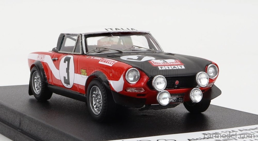 Trofeu Fiat 124 Abarth (night Version) N 3 Rally Of Poland 1973 A.paganelli - N.russo 1:43 Červená Černá Bílá