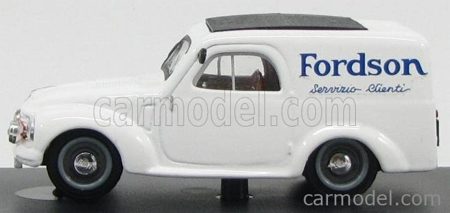 Brumm Fiat 500c Dodávka Fordson Brescia Servizio Clienti 1950 1:43, bílá